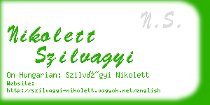 nikolett szilvagyi business card